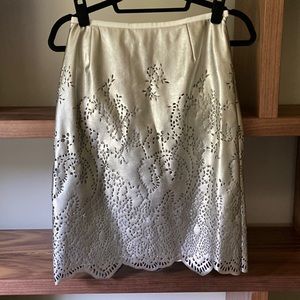 Sacai Luck Silver Leather Skirt